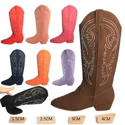 Venus lure Customized Cyrstal Winter Boots Dance Women Suede Black Orange Cowboy Boots for Dancing Soft Sole Long Boots