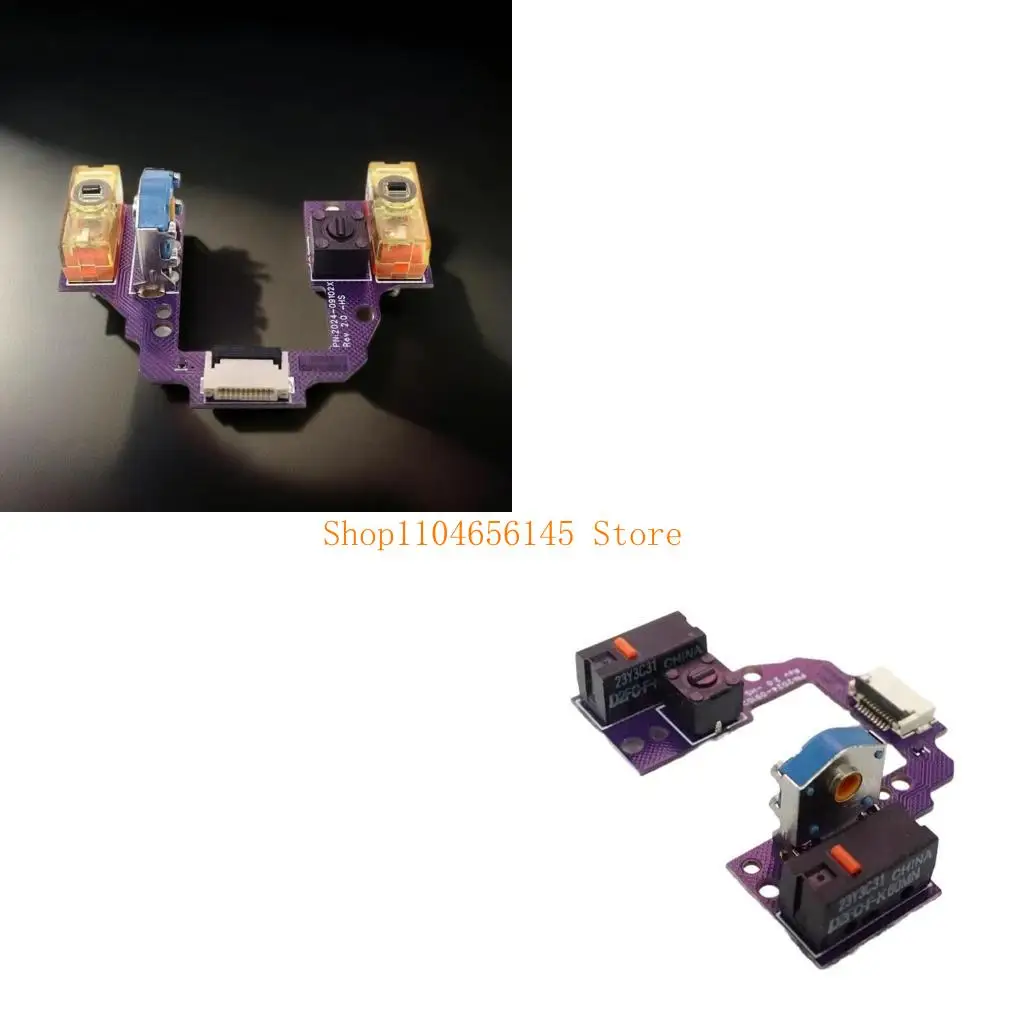 Комплект: плата кнопок микропереключателей для мыши GProX Superlight 2 с пылезащитными декодерами и колесиком прокрутки для ремонта