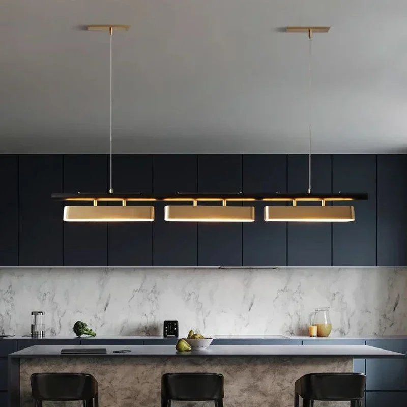 Nordic Home Decoration Pendant Lamp Modern Style Design Black Gold Led Lights Dining Table Living Room Kitchen Salon Chandeliers