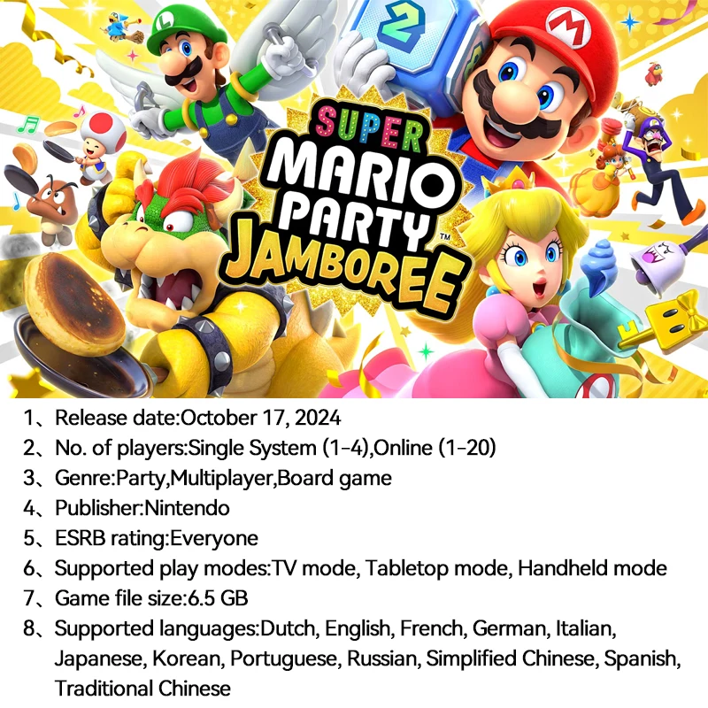 Super Mario Party Jamboree Nintendo Switch Game Deals Physical for Nintendo Switch OLED Nintendo Switch Lite Switch Game Cards