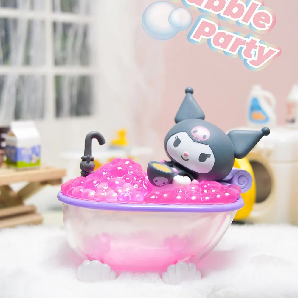 Sanrio Bath Bubble Series Kuromi My Melody Cinnamoroll Pochacco PomPomPurin Hello Kitty Dolls Blind Bag Decorative Ornament Toy