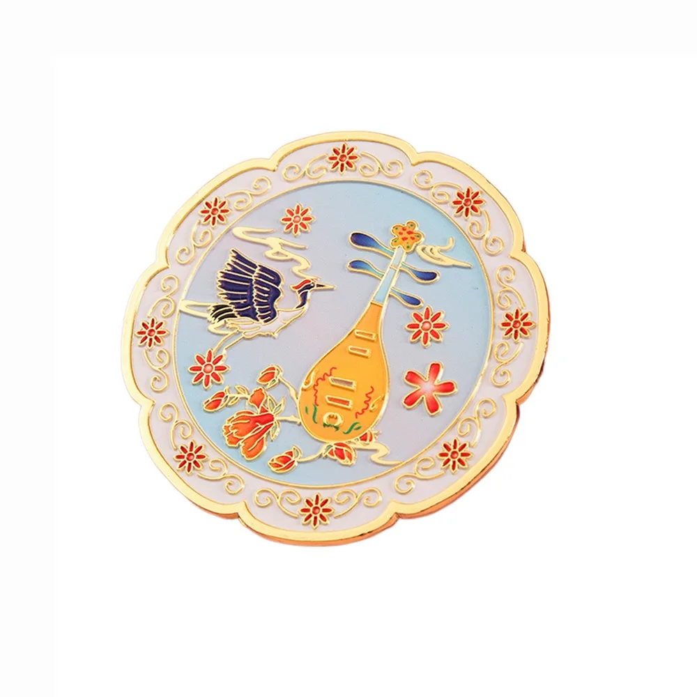 

Vintage 3D Flower Makeup Mirror Butterfly Textured Chinese Style Cartoon Makeup Mirror Exquisite Handheld Mirror for Home