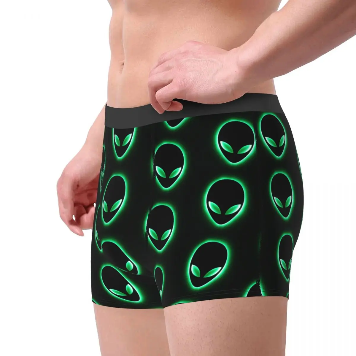 Alien Men Underwear Boxer Shorts Panties Novelty Polyester Underpants for Male S-XXL