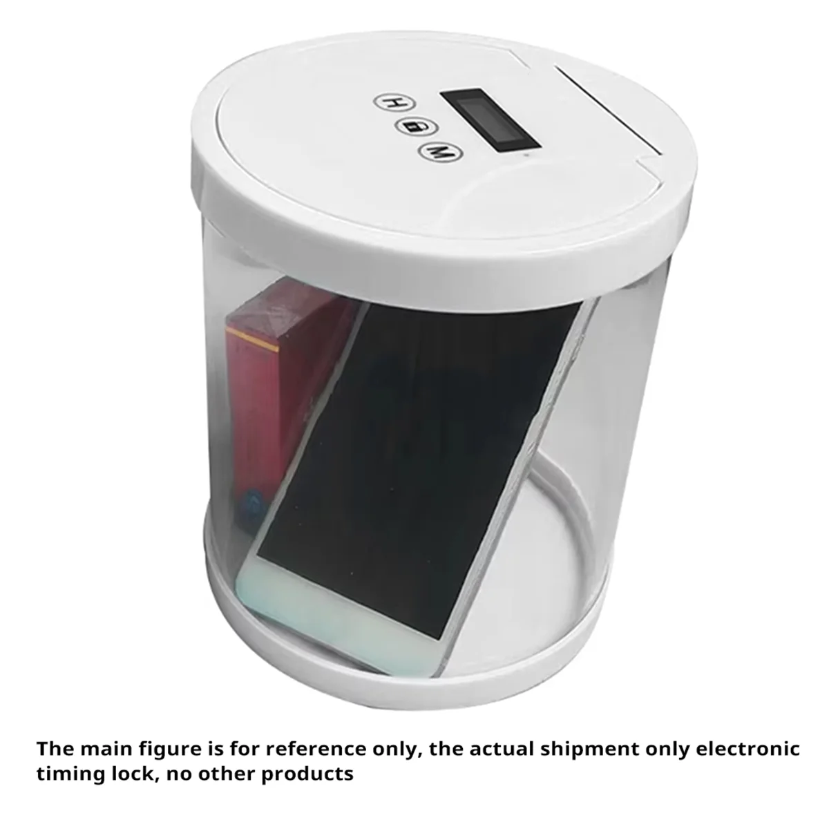 DIGITALBUY Timer Lock Box Mobile Phone Time Lock Box to Prevent Excessive Drinking, Eating Candy and Playing Games White