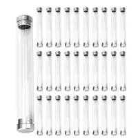 Estuche de lápices acrílico práctico y sencillo, caja de regalo de negocios de lujo, caja de bolígrafos transparente cilíndrica de 2,0 CM, suministros de oficina, 30 Uds.