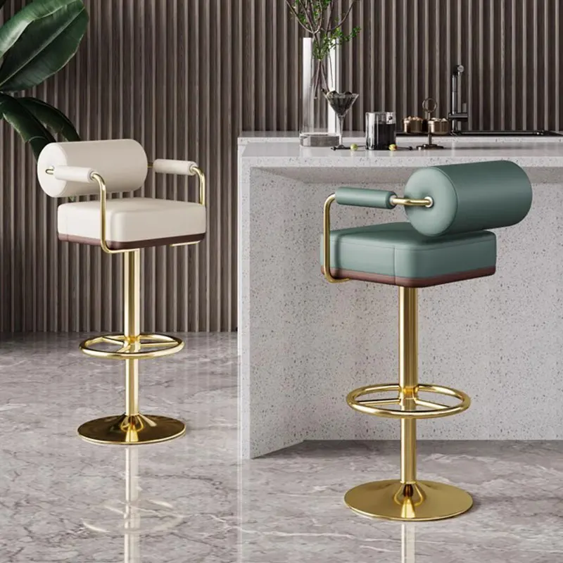 

Lounge Modern Chairs Minimalistic Gold High Bedroom Kitchen Women Chairs Living Room Bathroom Sillas Para Barra Bar Furniture