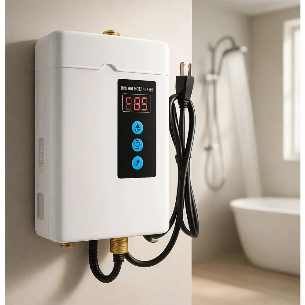 

Проточный водонагреватель 3000 Вт под раковину с дистанционным управлением и LED-дисплеем для кухни и ванной комнаты