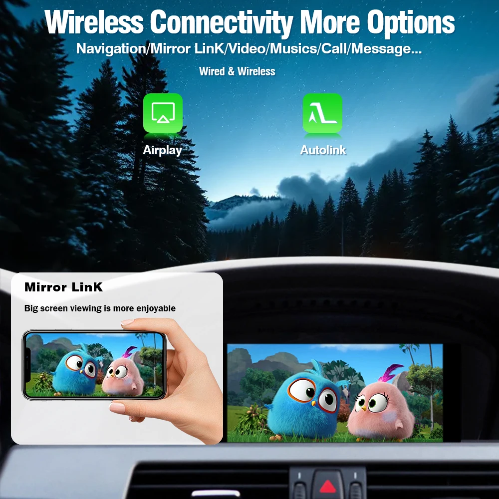 Picture 4: AUTOTOP Wireless CarPlay Android Auto Decoder for BMW CCC CIC 1 3 5 6 7 Series E90 E91 E92 E93 E81 E82 E87 E88 E60 E61 E70 E65