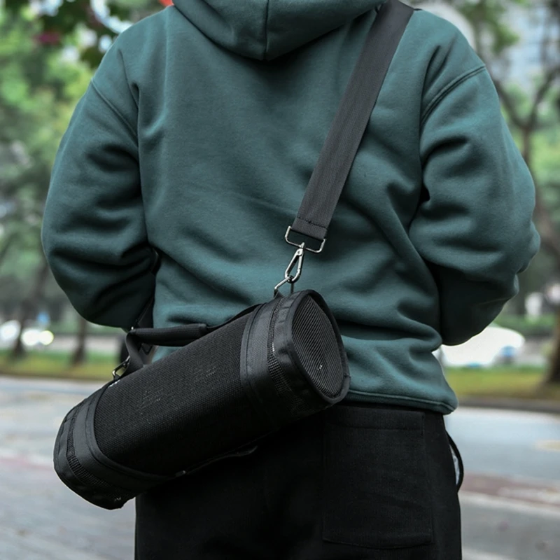 Speaker Carrying Belt Strap Case Carrying Storage Box for SRS XB43 Speaker Storage Mesh Holder Handle/ Shoulder Strap