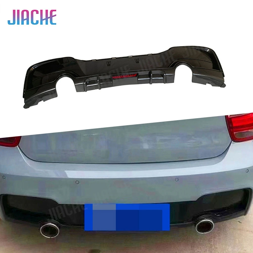 

Car Carbon Look Rear Bumper Diffuser Spitter Body Kits For BMW 1 Serise F20 M Sport 2012-2014 Rear Diffuser Cars Accessories