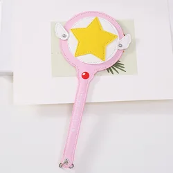 Cute Anime Card Captor Sakura Card Holder Pink Magic Wand Cosplay Bank ID Holders Bus Subway Card Bag Cover Protective Prop