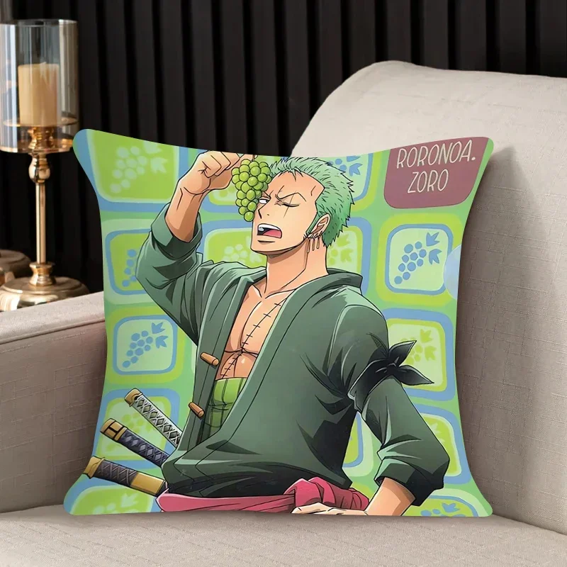 home decor Pillow Cover Roronoa Zoro iving room 40x40 car restaurant deck chair Dakimakura Throw Pillows Square Pillowcase gift