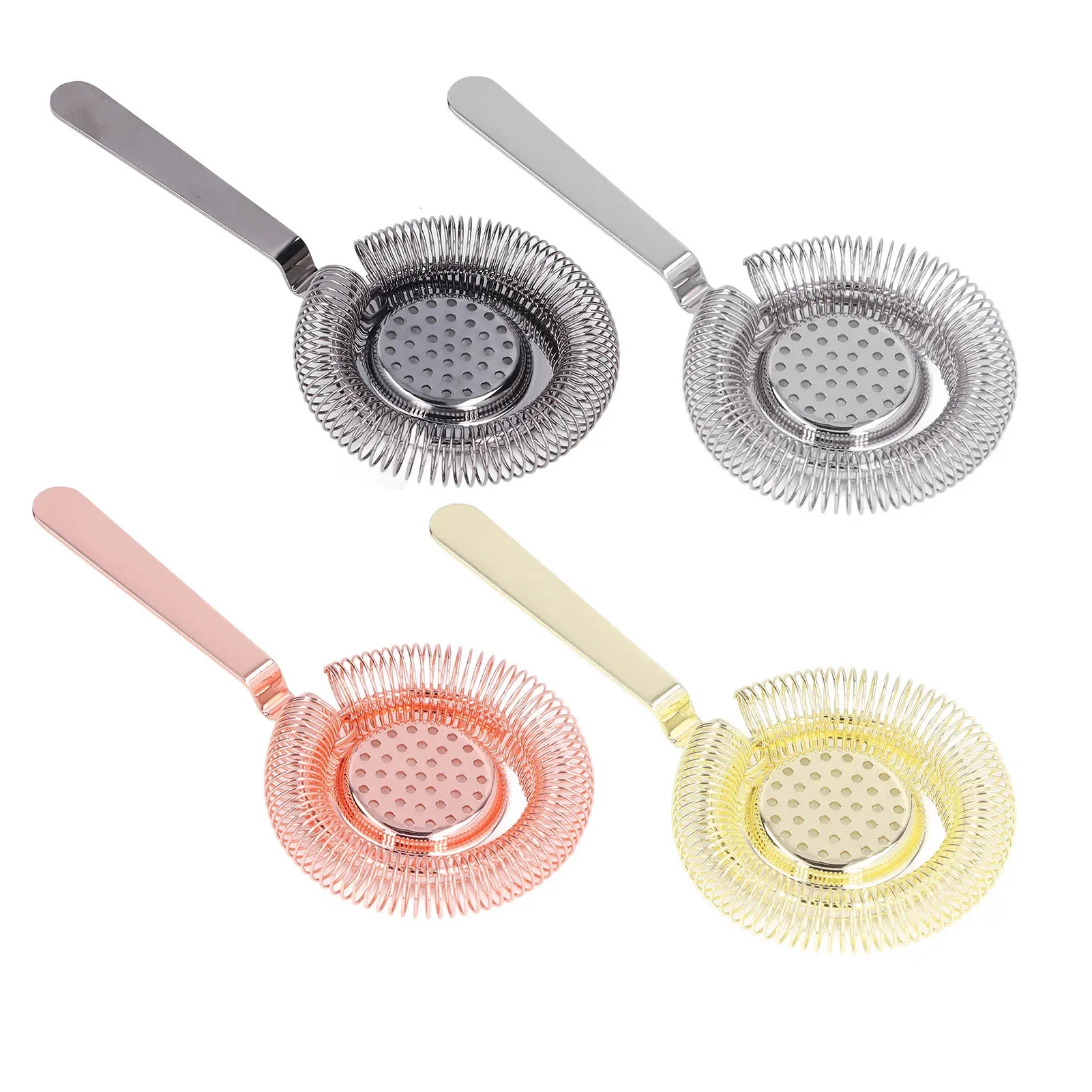 

Strainer Fine Filtering Professional Stainless Steel Cocktail Filter Ice Cubes Strainer for Bartending Restaurant Party Cocktail