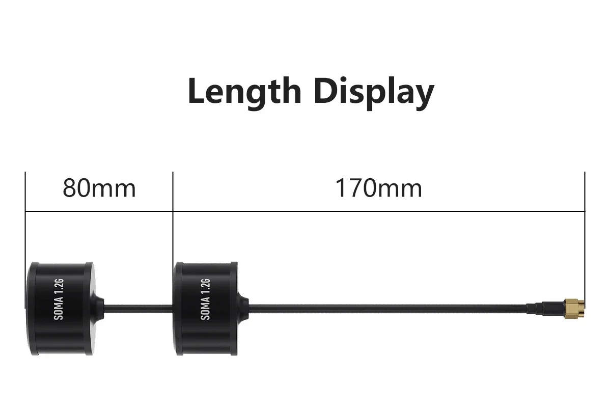 GEPRC SOMA 1.2G/1.3G PODWÓJNA antena RHCP SMA 170mm+80mm