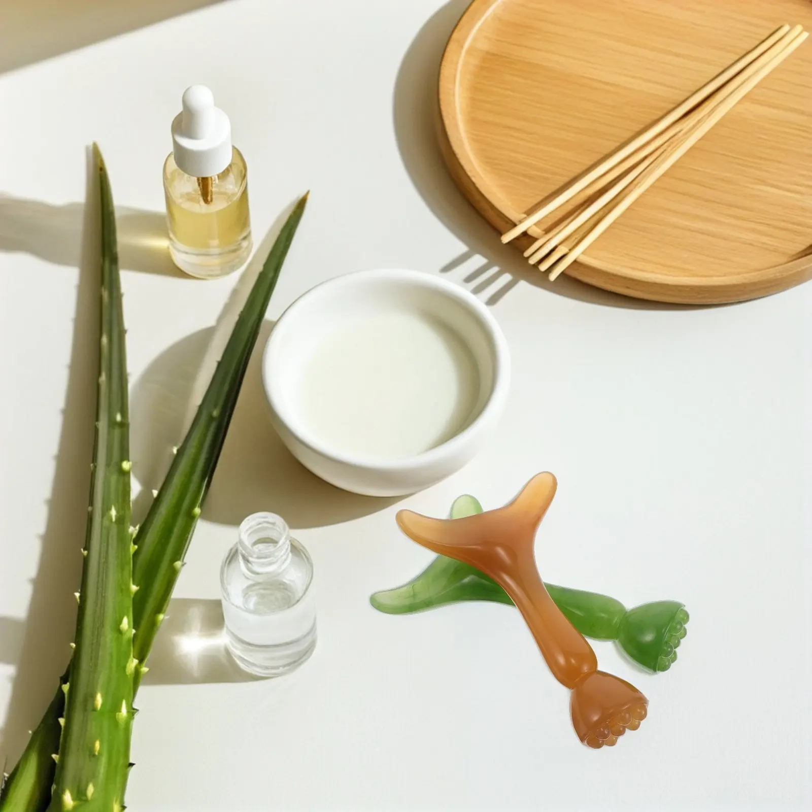 

Набор из 2 массажеров для лица и глаз из смолы в форме рыбы и лотоса, портативный акупрессурный ролик для крема вокруг глаз