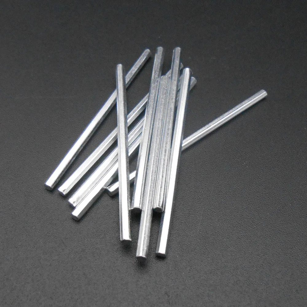 50Pcs/Lot 1.8*40MM Hex Dia.1.8MM L 40MM Steel Hexagon Shaft Optical Four-wheel Drive Axle Toy Car Wheel DIY Technology New FD726