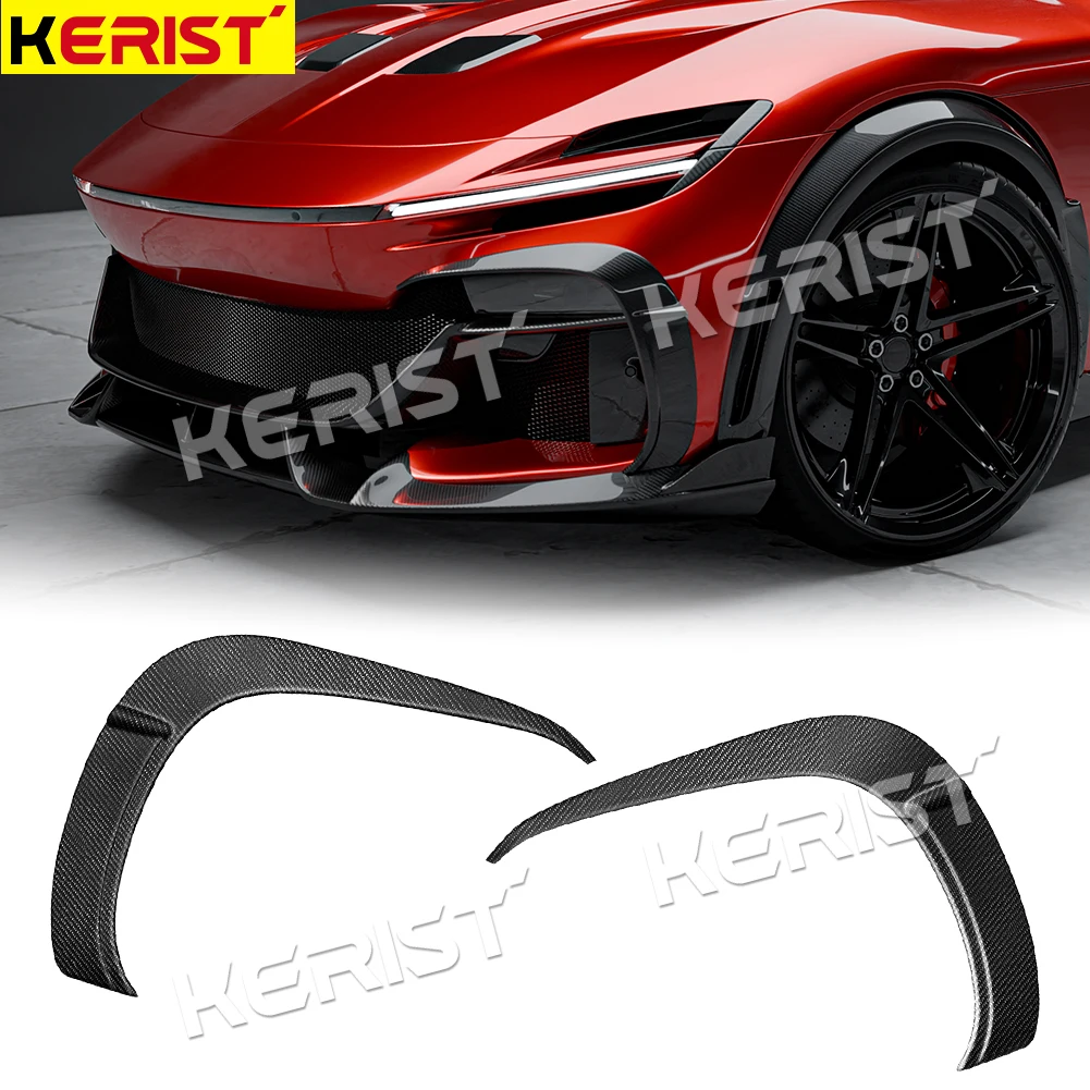 

Для Ferrari Purosangue 2023-up передний бампер из углеродного волокна, накладка воздухозаборника