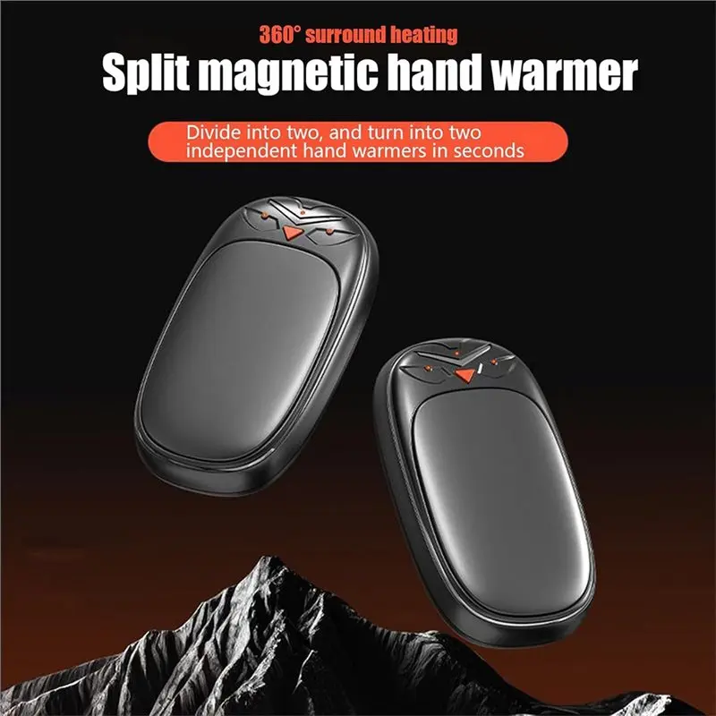 Przenośne, ładowalne ogrzewacze do rąk UNCL z magnesem, kompaktowe ogrzewacze kieszonkowe do biura, domu i podróży.