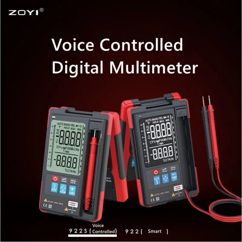 ZOYI Digital Multimeter Voice Controlled  Intelligent Convenient Handle Multi-function Ammeter Voltmeter Capacitor Tools