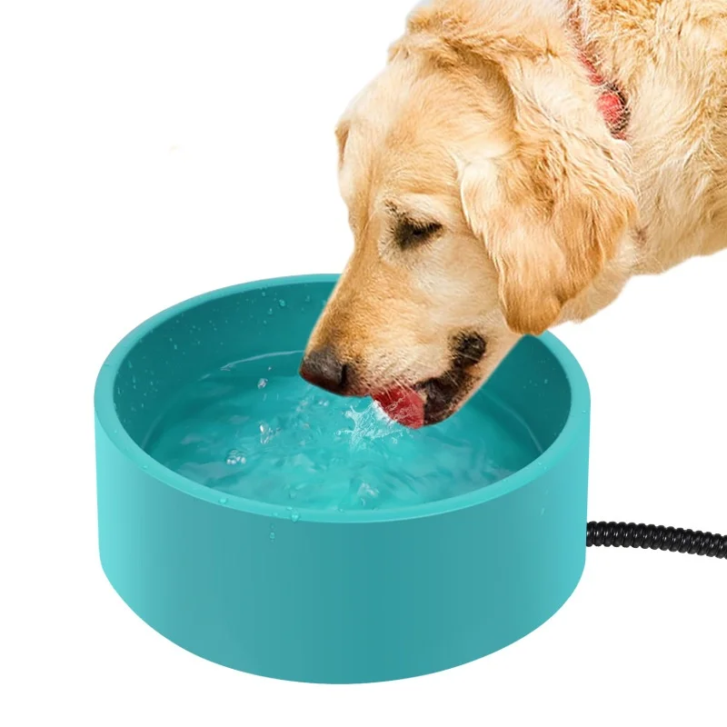 Heated Water Bowl for Dog Cat Chicken Duck in winter Thermal-Bowl Outdoor auto power off 3.2L with Anti Chew Cord 30 W Electric