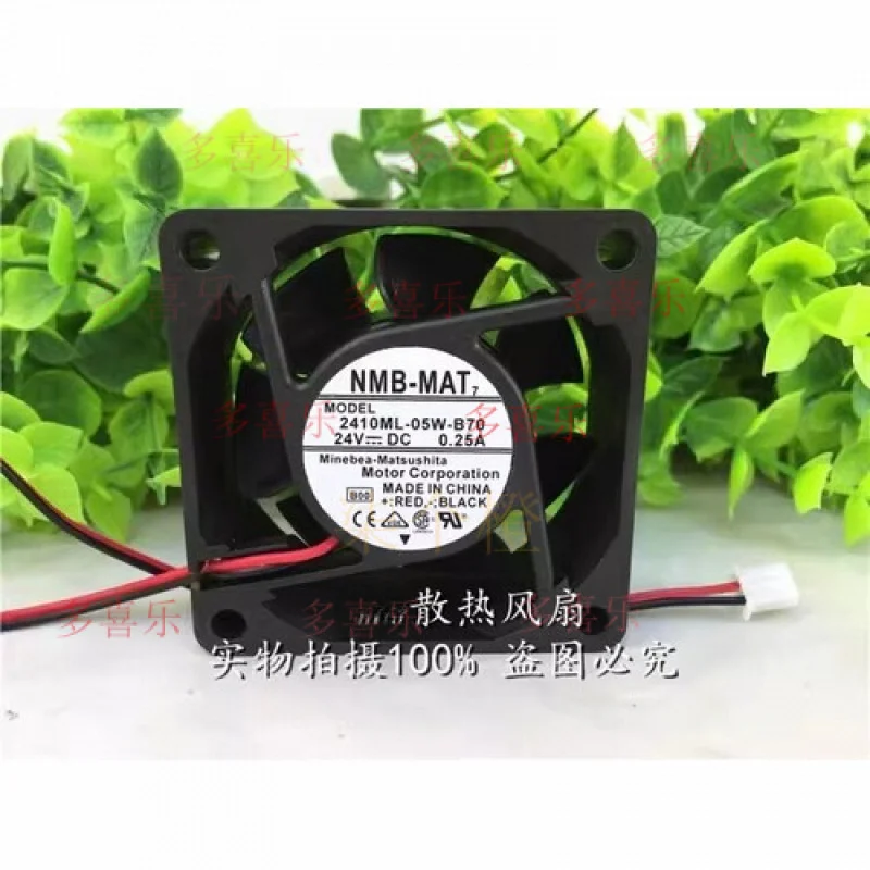 

WW for NMB 2410ML-05W-B70 DC24V 0.25A 60*60*25MM 2-pin Inverter Cooling Fan