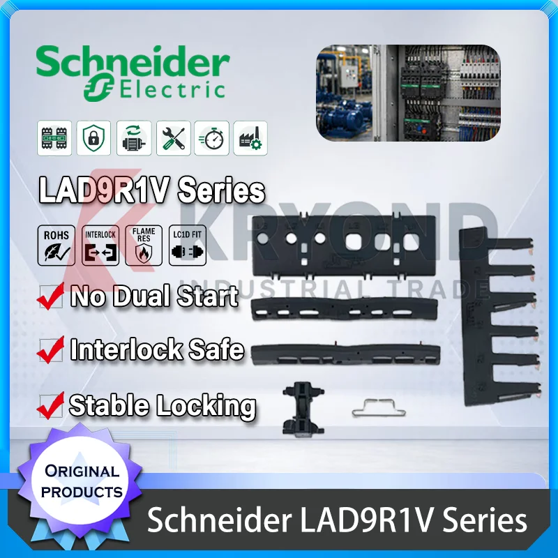 Schneider LAD9R1V Mechanical Interlock Kit for Reversing Contactor TeSys LC1D09 LC1D38 Control Accessories DIN Rail Mounting