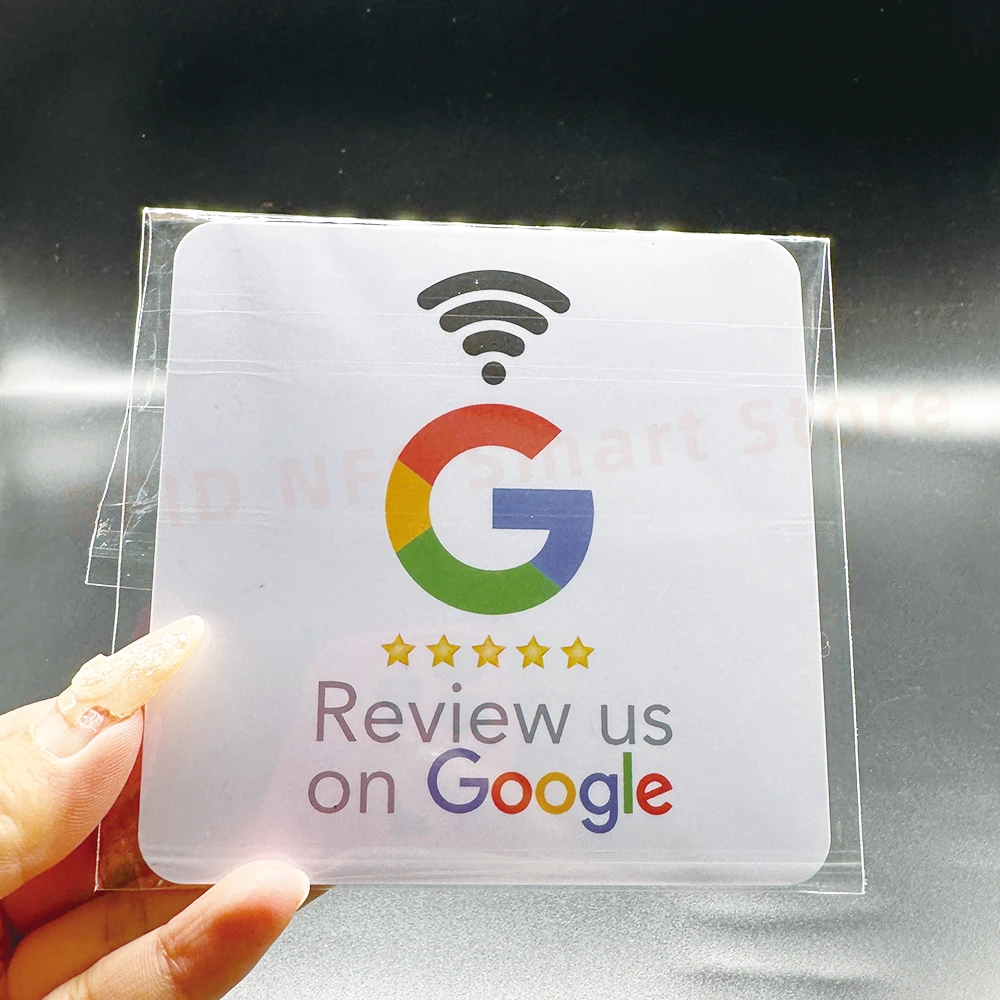 Review us en Google Trustpilot, Details, NFC Tap Cards, NTAG213, 144bytes, NFC habilitado para Google Review Cards