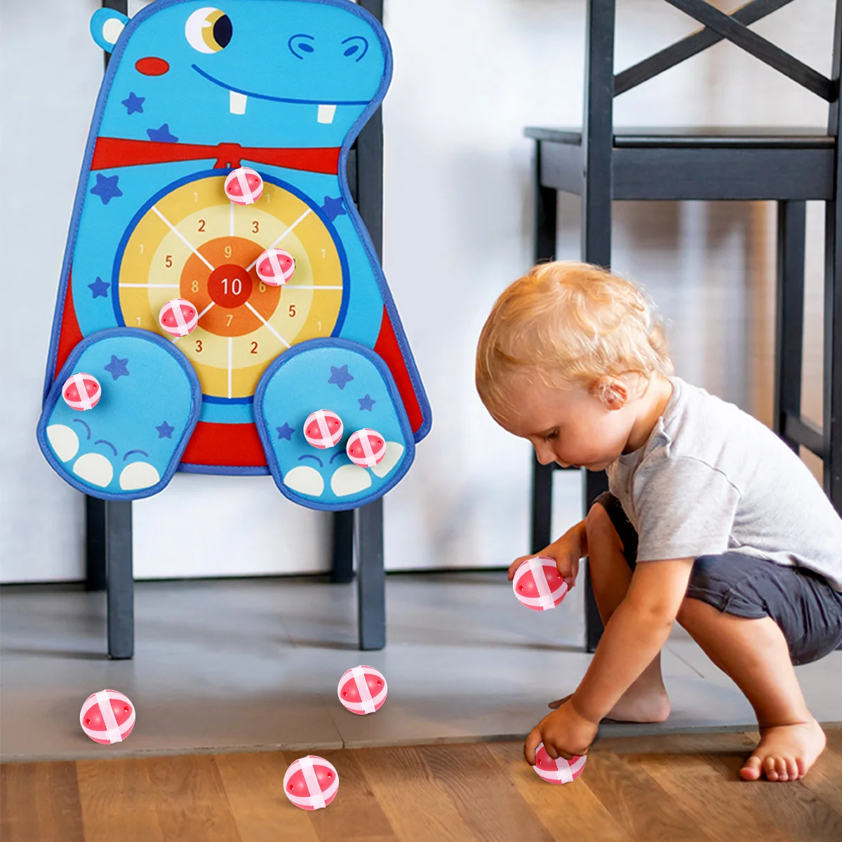 

12pcs Plastic Dart Special Sticky Ball For Kids Toddlers Lightweight Educational Interactive Game Set Outdoor Indoor Play