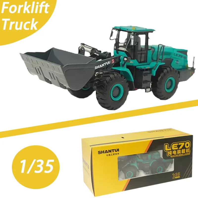 Original 1/35 escala shantui LE70-X5 carregador empilhadeira liga modelo de carro coleção decorado presentes do feriado brinquedos