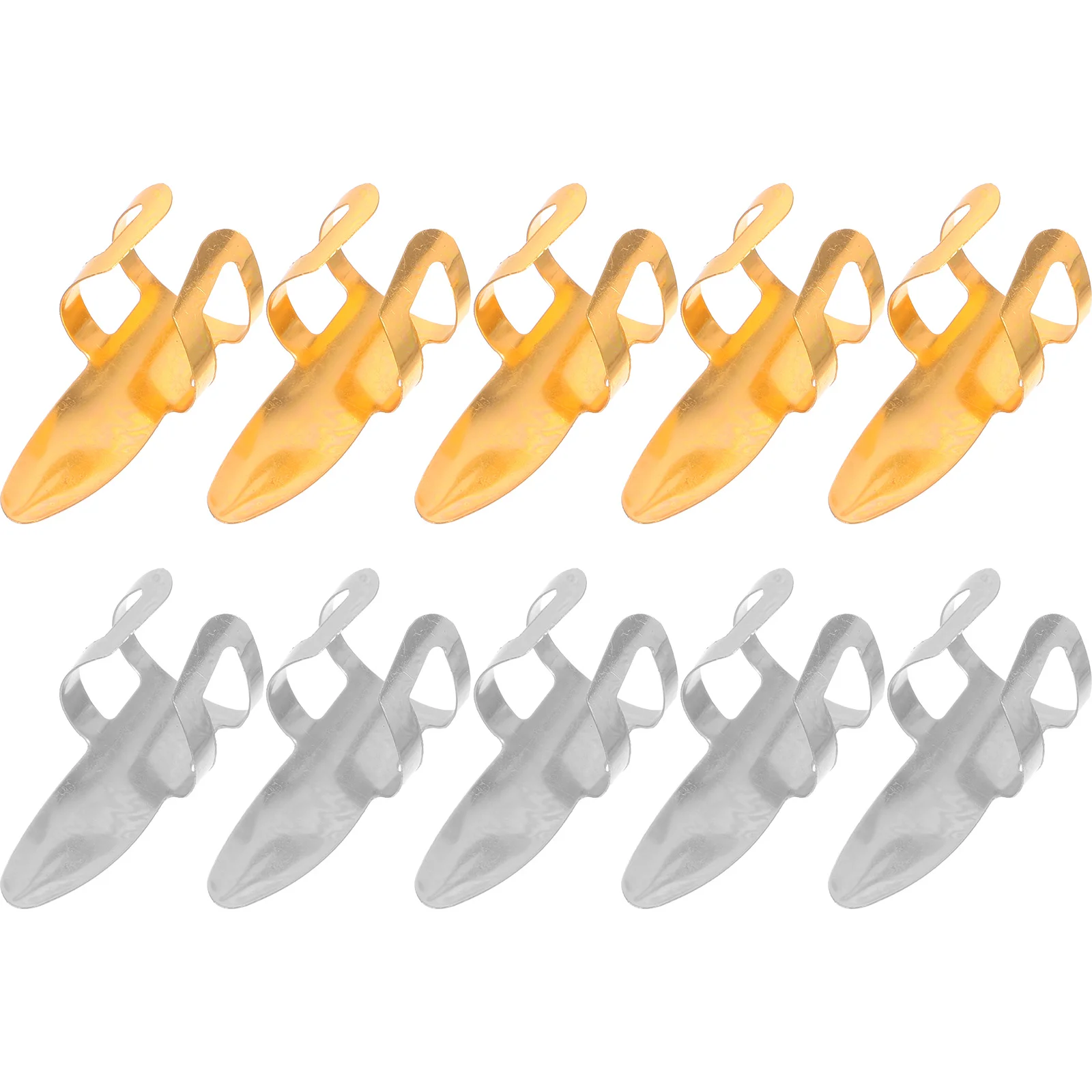 

10Pcs Adjustable Guitar Finger Picks Stainless Steel Thumb Picks Acoustic Electric Bass Banjo Accessories Guitar Pick Assortment