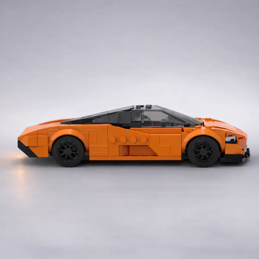 MOC Speed Tail Racing Car 8 Stud Wide Small Bricks Building Blocks Model DIY Assembly Toy Gift Wholesale