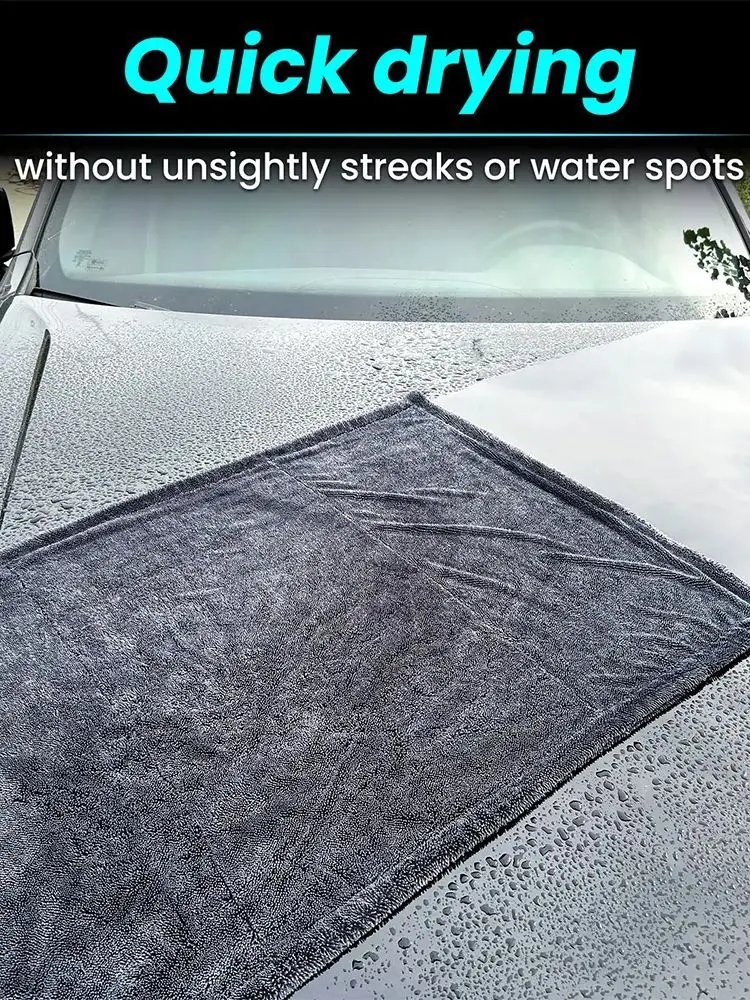 AUTOBRIGHT Microfiber 1300gsm 60*90cm 36*24inch Een veeg drogen Handdoek Auto Washandje Dikker zachte Professionele Auto Schoonmaken Tool - afbeelding 2