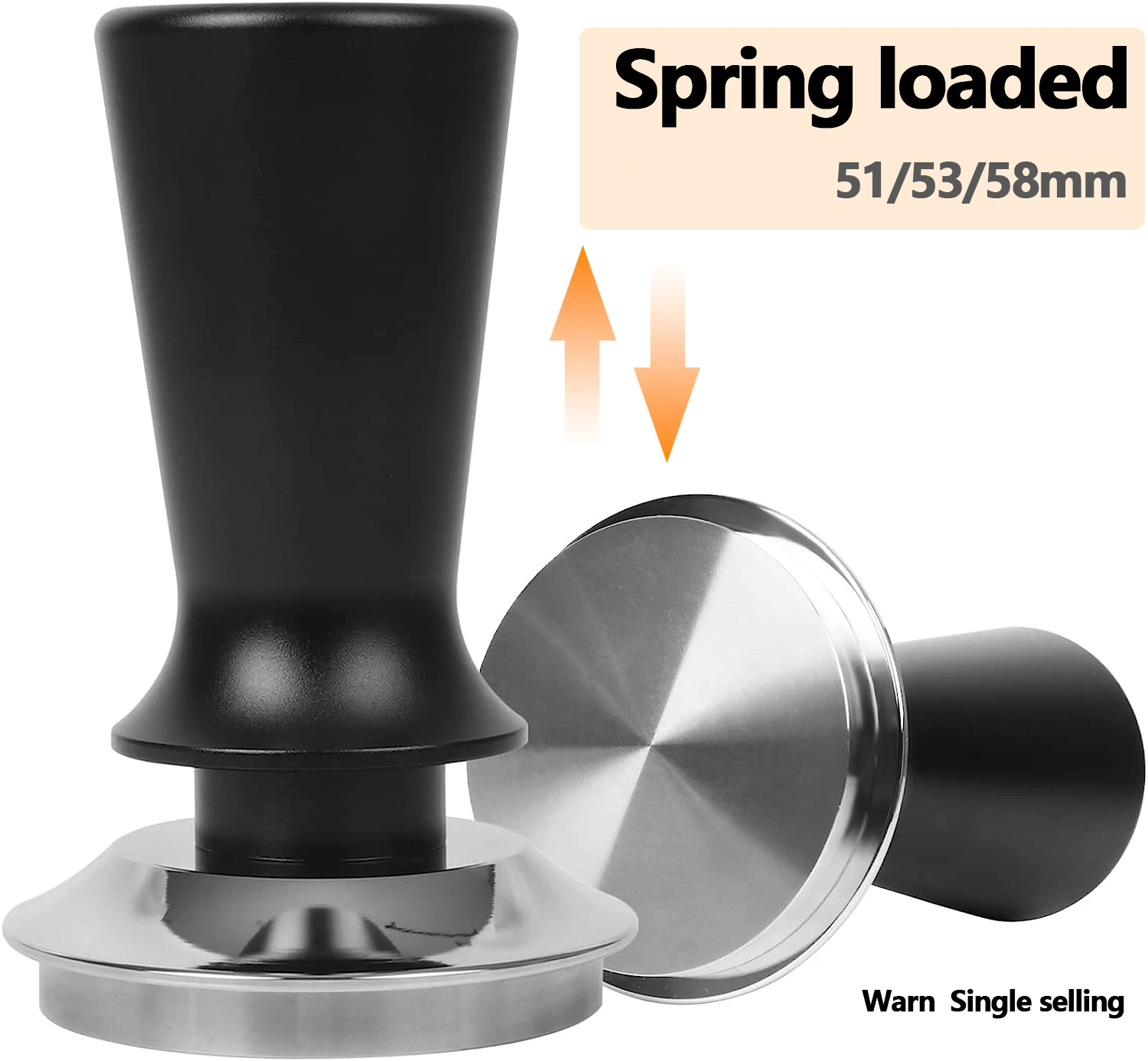 Spring Loaded Espresso Tamper For 51/53/58mm Portafilter Basket Coffee Tamper For Eapresso Machine Tool Accessory Constant 30lb