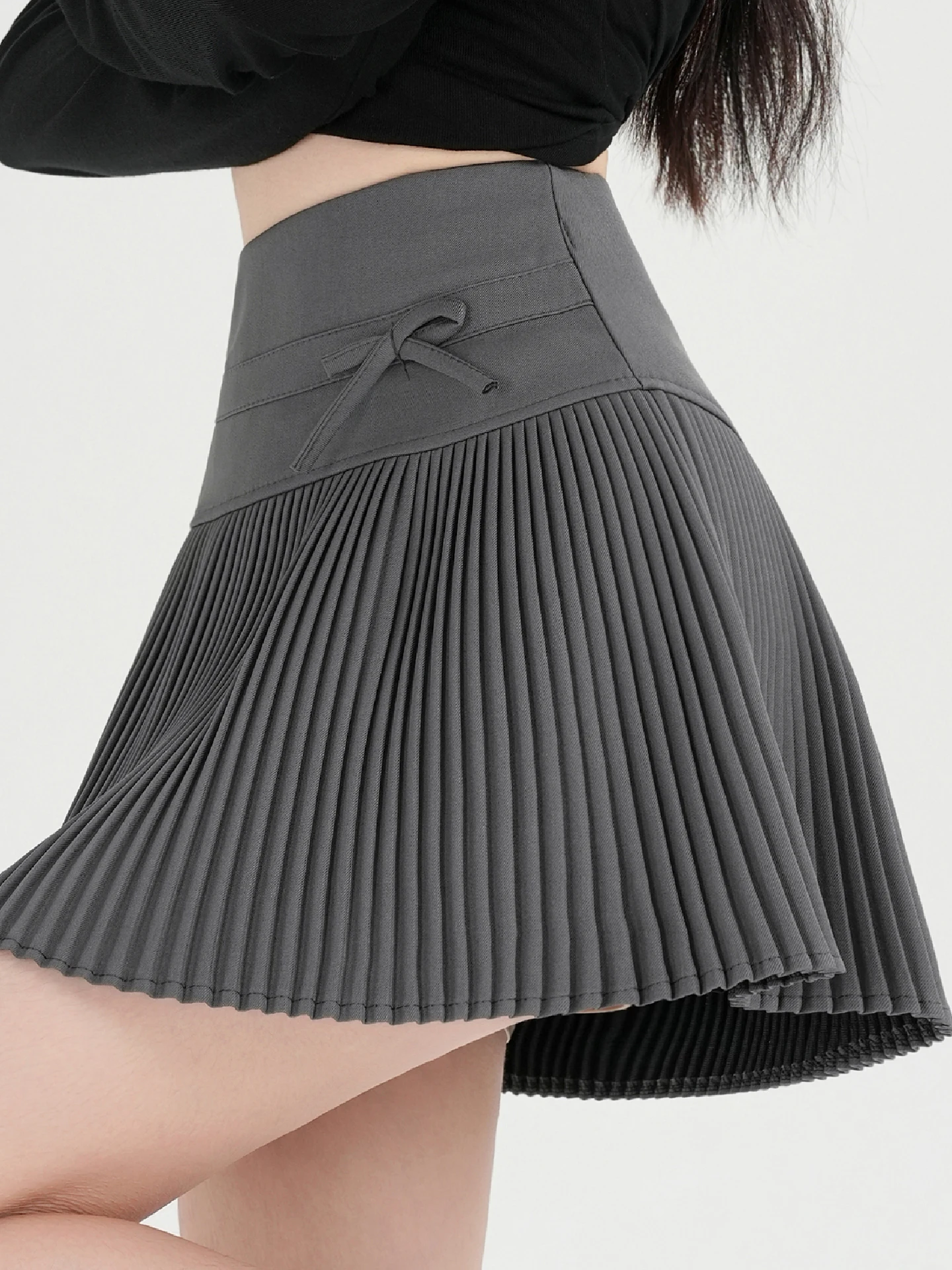 

Женская короткая плиссированная юбка А-силуэта с завышенной талией, весна-лето