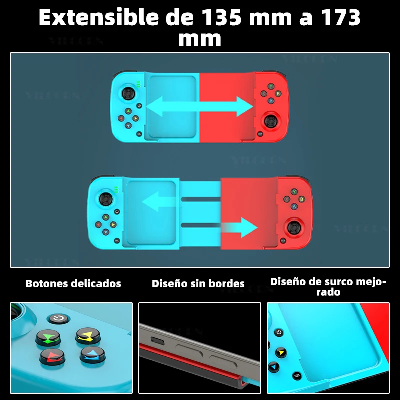 D3 Gamepad Telescopic BT Bluetooth Game Controller For PC IOS Android PUBG Switch PS4 Stretch Wireless 3D Joystick With Macro