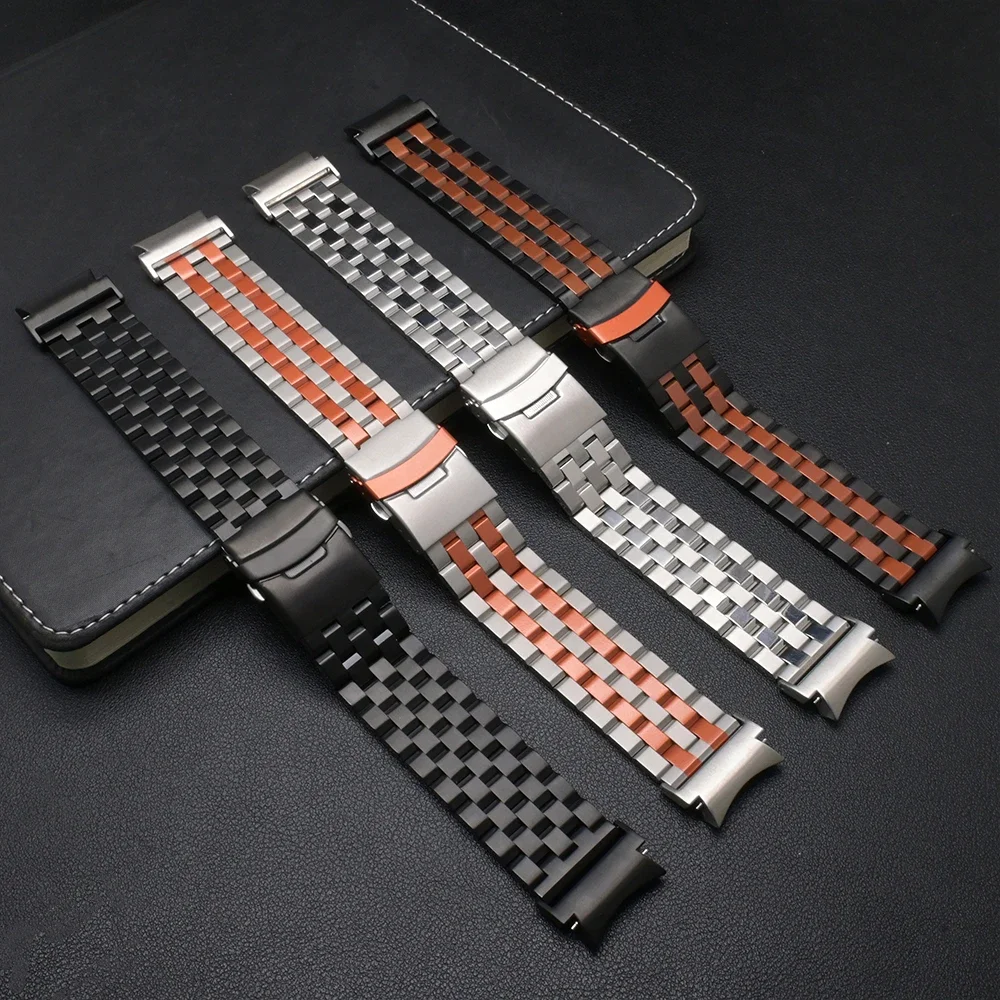 Cinturino in acciaio inossidabile senza spazi vuoti per Samsung Galaxy Watch 7/6/5/4 40 44mm FE Bracciale per 5Pro 45mm 6Classic 43 47mm Quick Fit Band