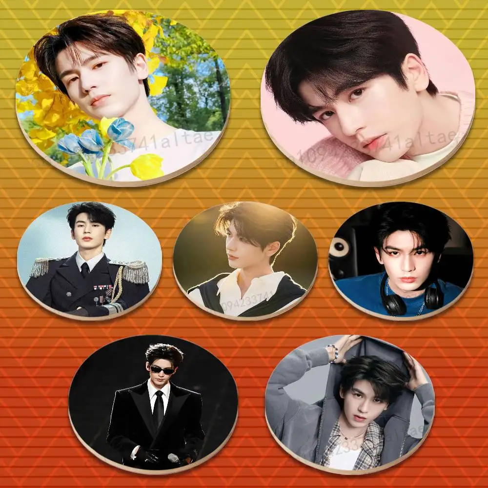ZHANG Actor LINGHE Multifunctional Coasters Round Wooden Heat Resistant Non-Slip Home Decor Gift