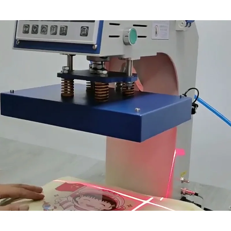 T-Shirt Heat Press Transfer Machine Pneumatic Printing Continuous Work Label Printer Device for Phone Case Pillow Cover DIY