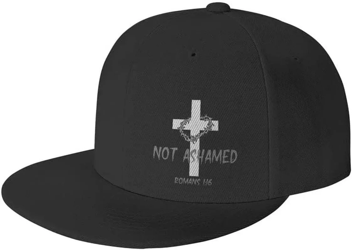 Jesus Cross Flat Bill Brim Baseball Hat Cool Hip Hop Trucker Cap Men Women Adjustable Baseball Hats