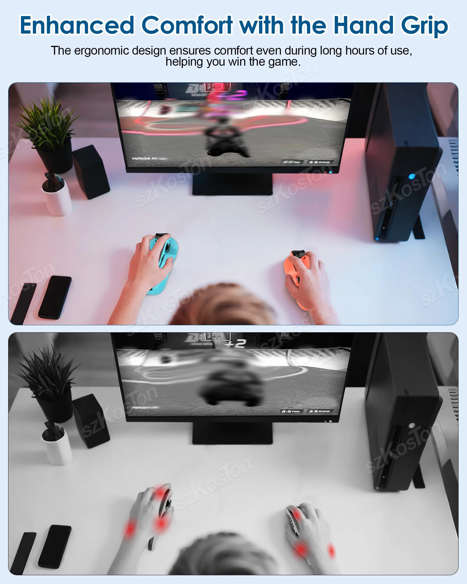 Empuñadura de ratón para Nintendo Switch 2, soporte de modo de ratón de escritorio, precisión de juego mejorada para accesorios de juego Switch2