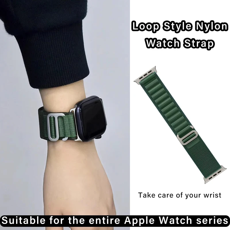 Alpine Loop strap for Apple watch Band 45mm 42mm 46mm 44mm 49mm 40mm 41mm Nylon bracelet iWatch series 10 9 8 7 6 5 4 SE Ultra 2