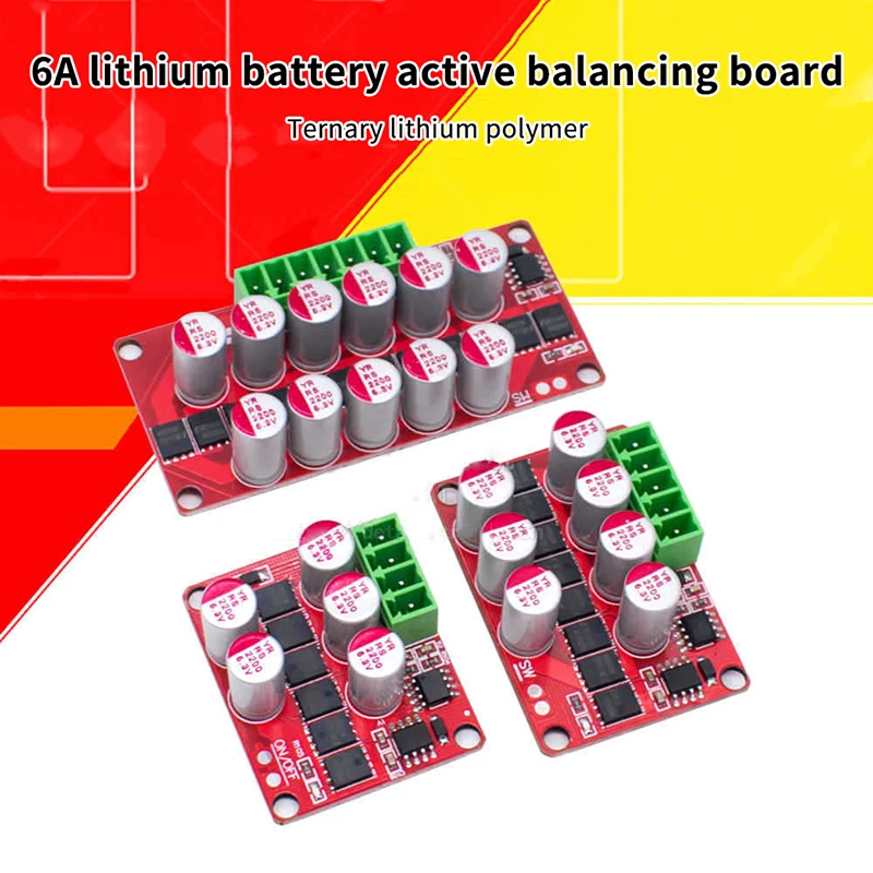 1Pc 6A Aktive Equalizer Balancer Für 2,5 V-4,4 V 3S 6S Lifepo4 Li-Ion/LiFePo4 Lithium Balance Board Ausgleich Balancing
