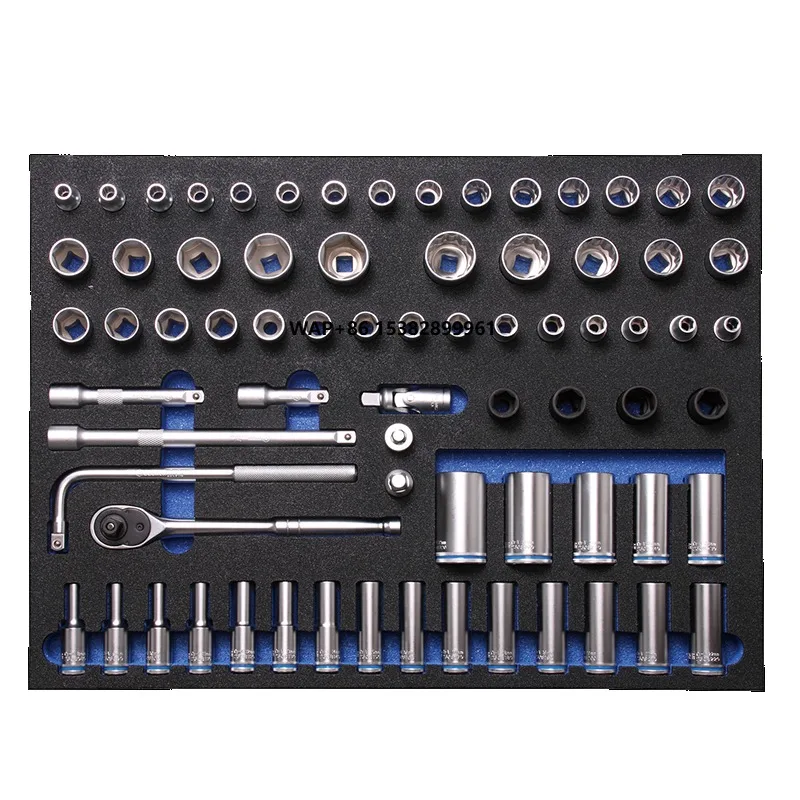 Auto Repair Mechanical Tool Set Chrome Vandium Steel EVA Tray with 1-Year Warranty Hand-Power Source OEM Customizable