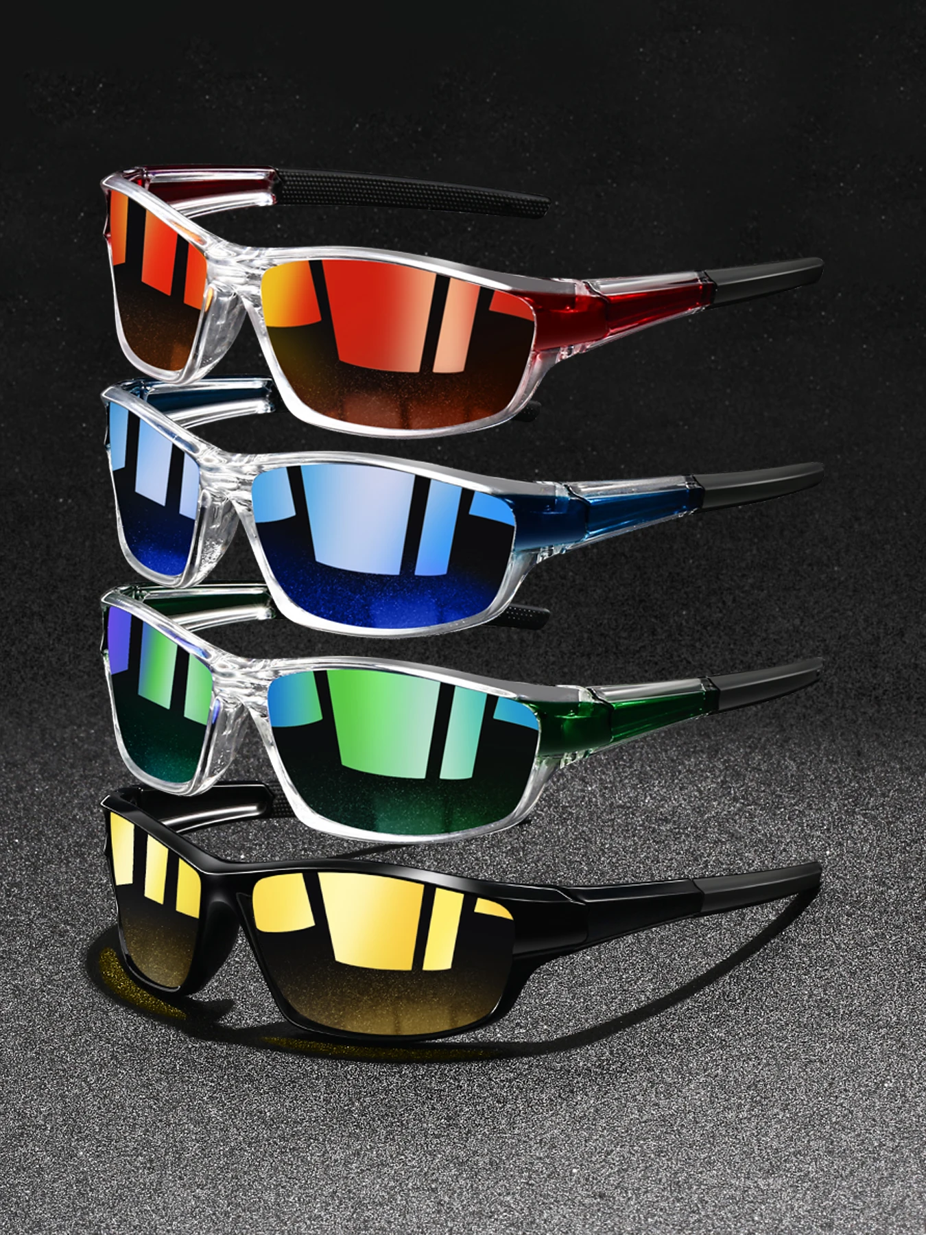 AliExpress WSZ 4PCS Fashion Men Women Running Mountaineering Fishing Sunglasses Bicycle MTB Eyewear Outdoor Sport protective glasses