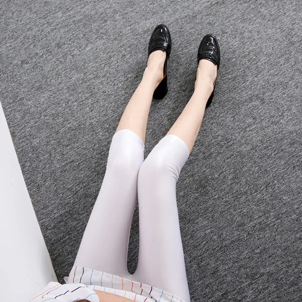 New Summer Leggings Shiny Neon Short Pants Fashion Polyester Spandex Capris Colorful High Elastic Casual Leggins