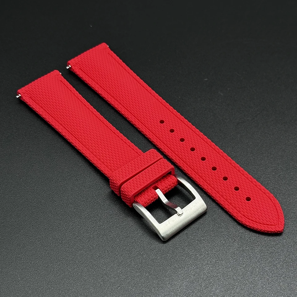 Uhrenarmband 18mm 19mm 20mm 21mm 22mm 23mm 24mm FKM Gummi-Uhrenarmband für Omega Rolex Seiko – Detail 14
