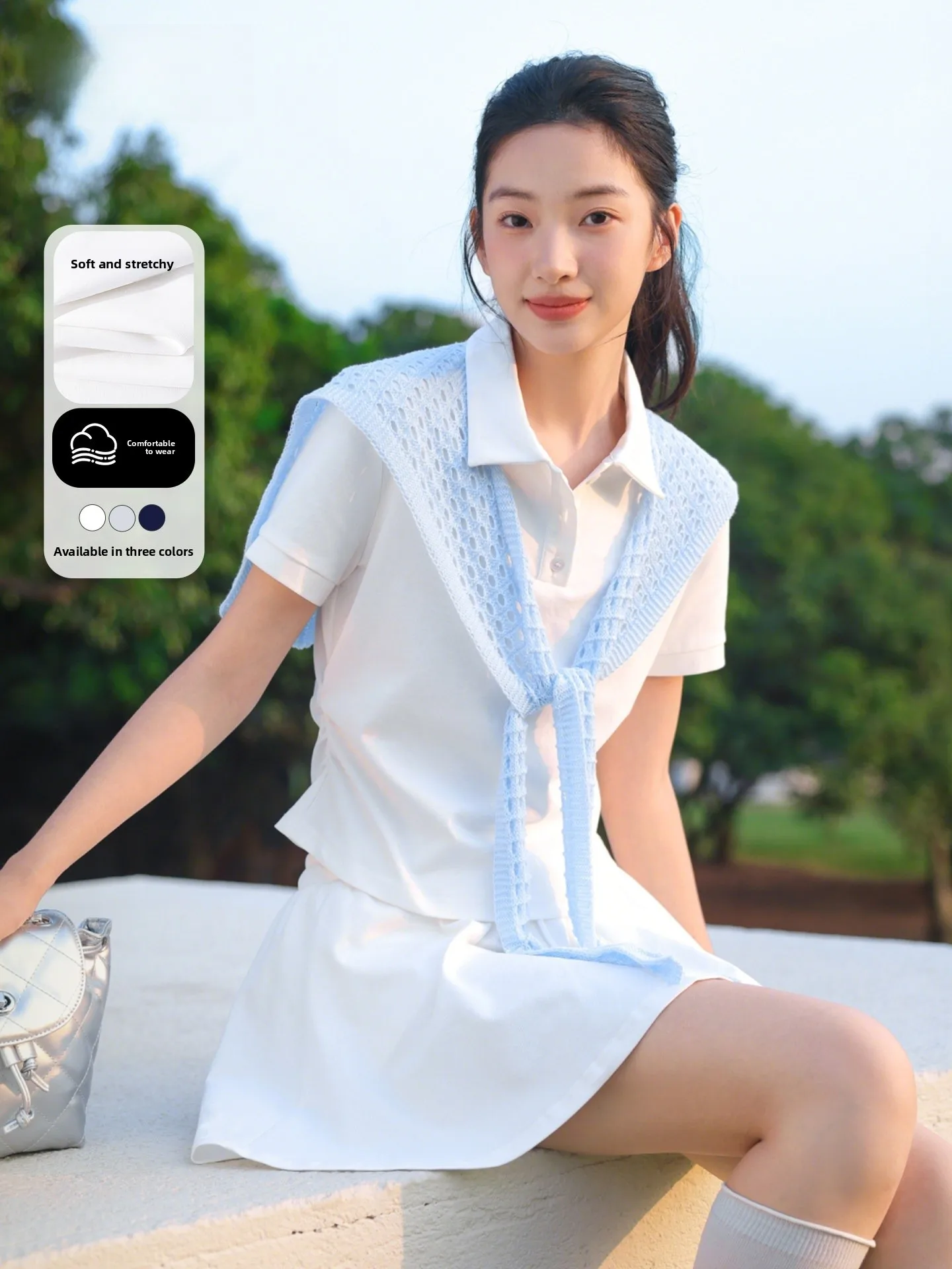 

Baleno Women's Sporty Casual Outfit Shirt Skirt Fitness Running Outdoor Two-Piece Set Summer New Style BBN-26NA04-260228