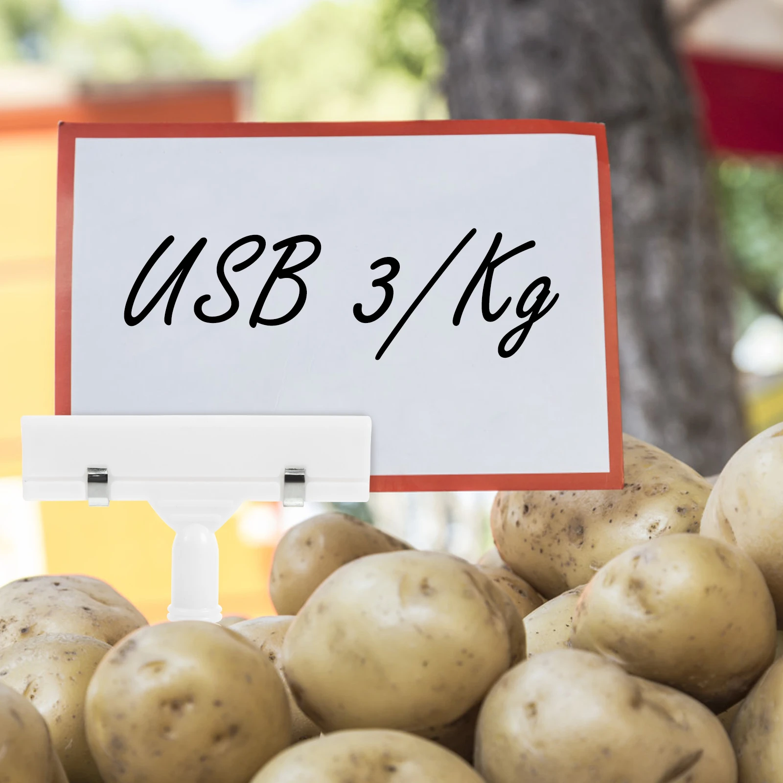 

5pcs Black Plastic Price Tag Folder Label Holder Lightweight Advertising Display Stand for Cards Menu Photos