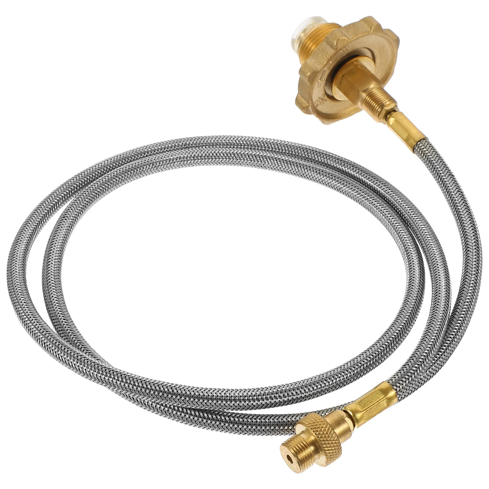 Propane Hose Gas Grill Adapter 1M Sturdy Solid Brass Outdoor Camping Hose Regulator Propane Adapter