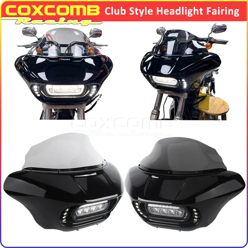 

23mm Eagle Eye Turn Signals DRL LED Headlight Fairing For Harley Dyna Street Bob FXDB Fat Bob FXDF FXDFSE Low Rider S 1987-2017